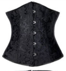 black floral underbust trainer corset